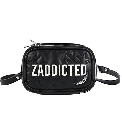 Zadig & Voltaire Skuldertaske/B?ltetaske - Sort m. Tekst