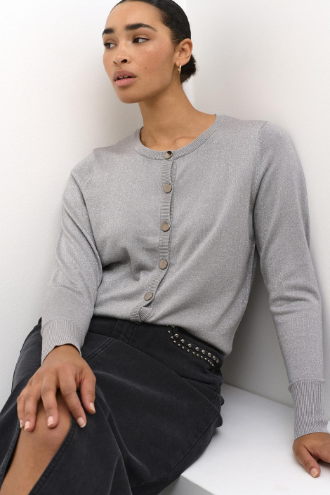 Kaffe zilveren dames vest