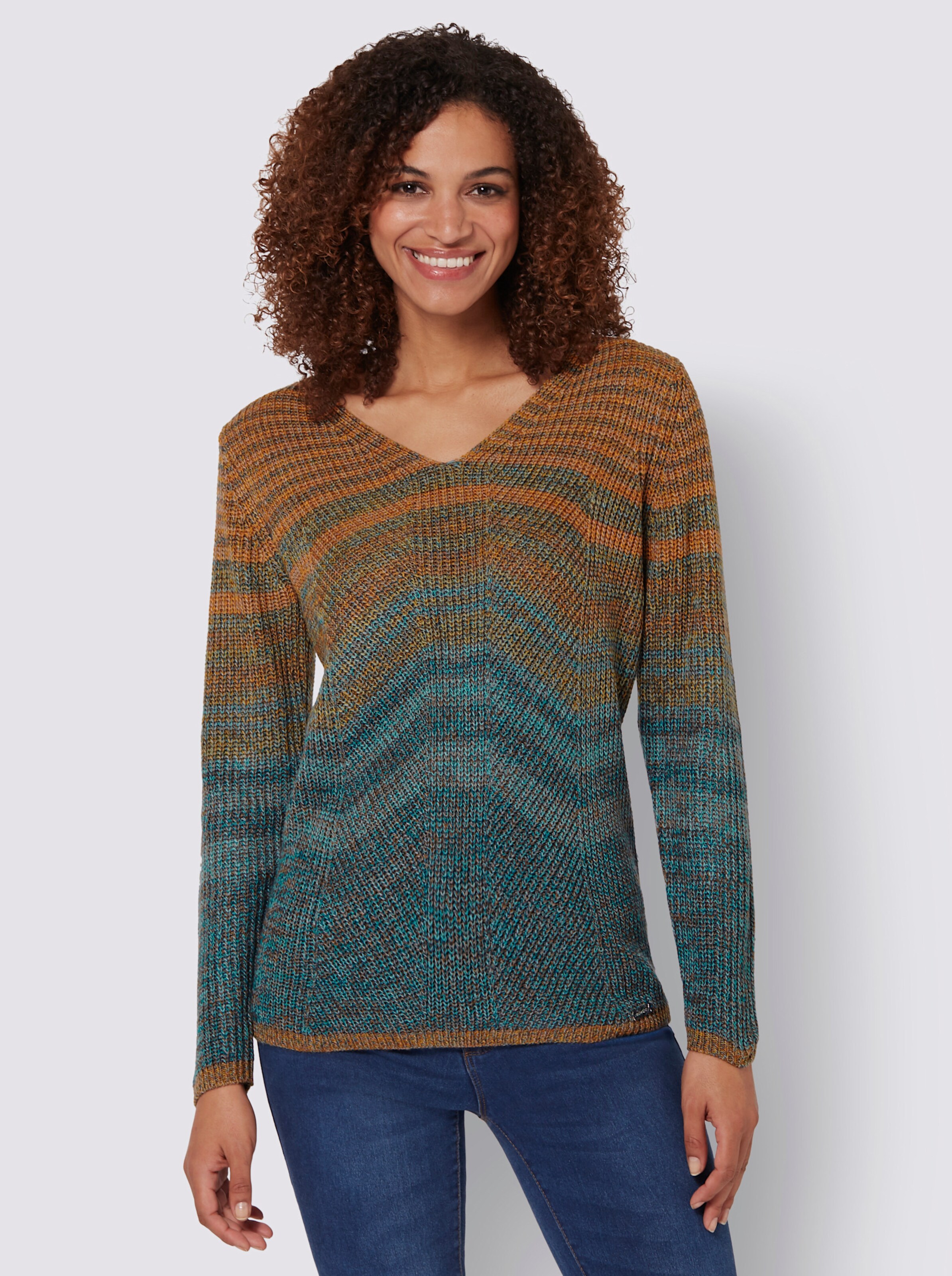V-Ausschnitt-Pullover