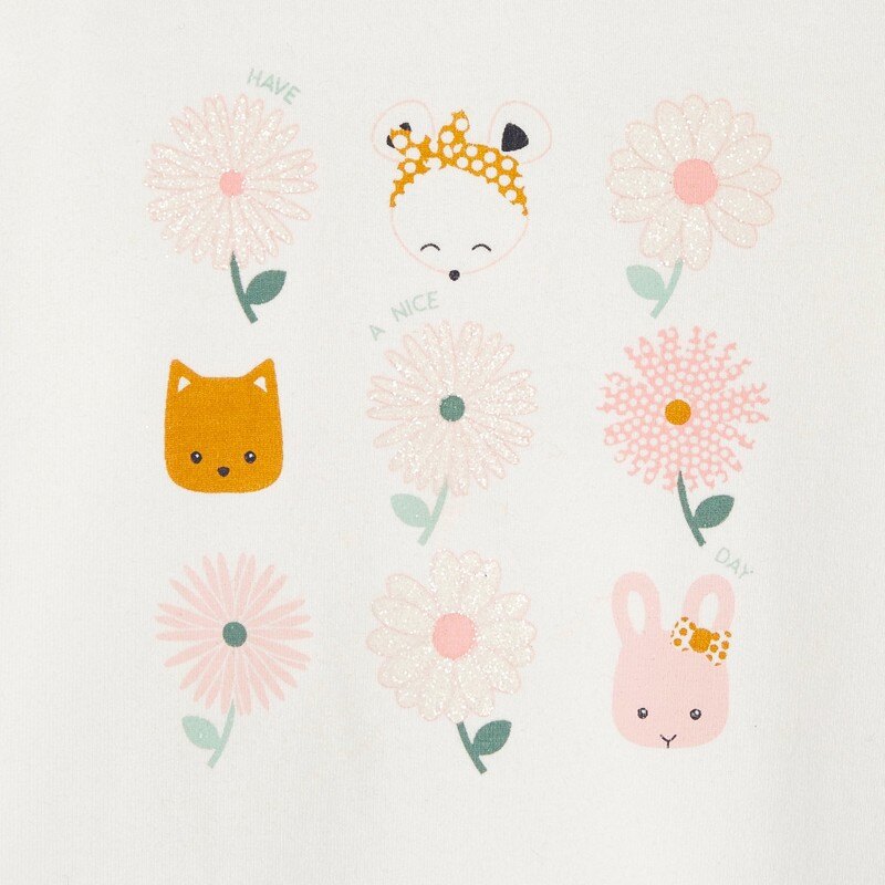 T-shirt col claudine blanc bébé fille Blanc