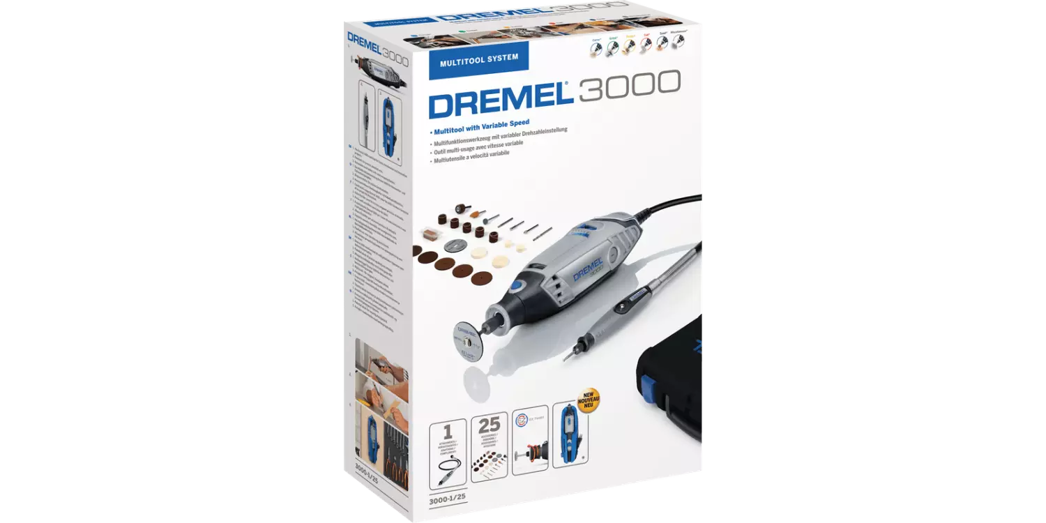 Dremel 3000-1/25 Multitool incl. 25-delige accessoireset in koffer - 130W