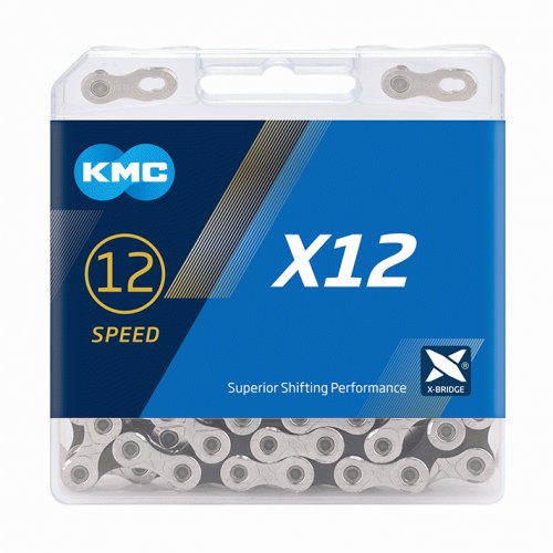 KMC X12 sølv/sort 12-Speed kæde til Sram 126 led