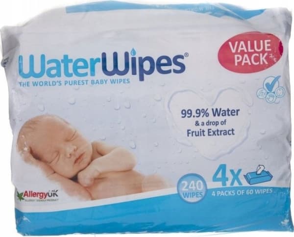 WATERWIPES_Babyservietter våtservietter for babyer 4x60stk.