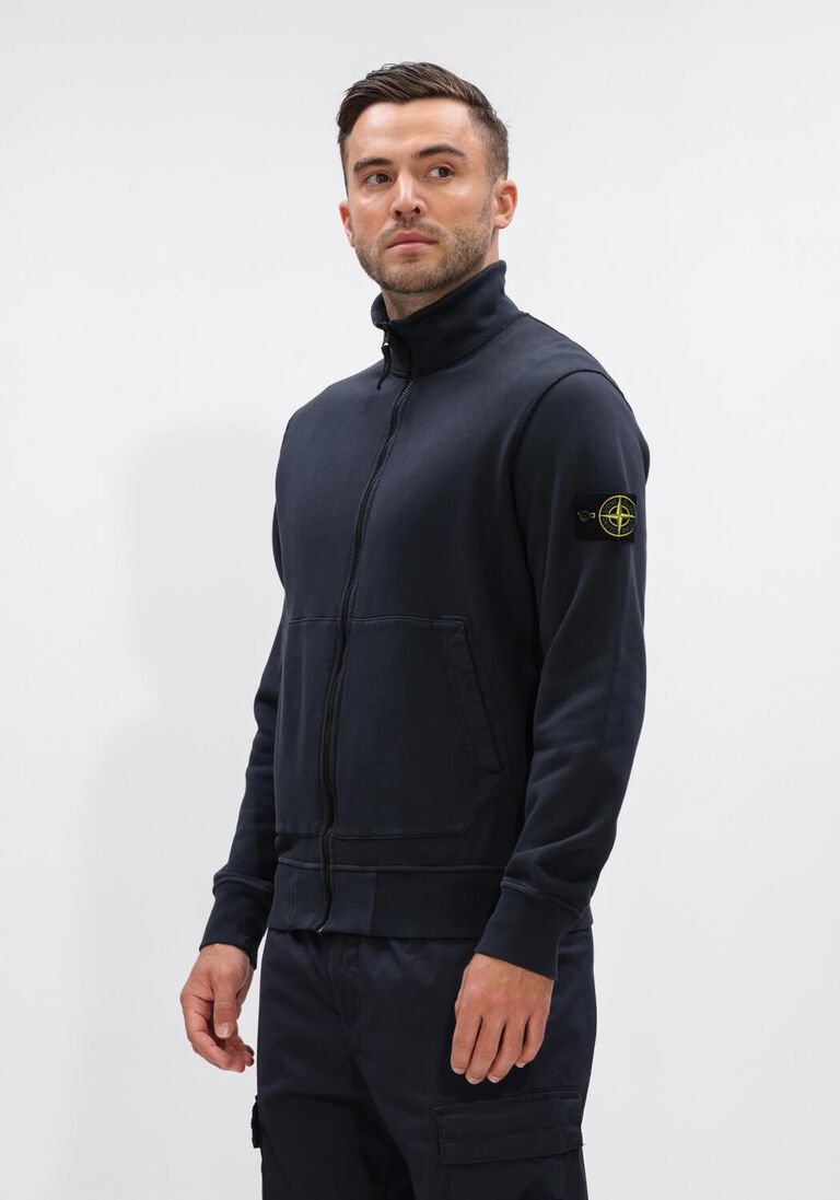 donkerblauwe stone island vest zip up cardigan s0051