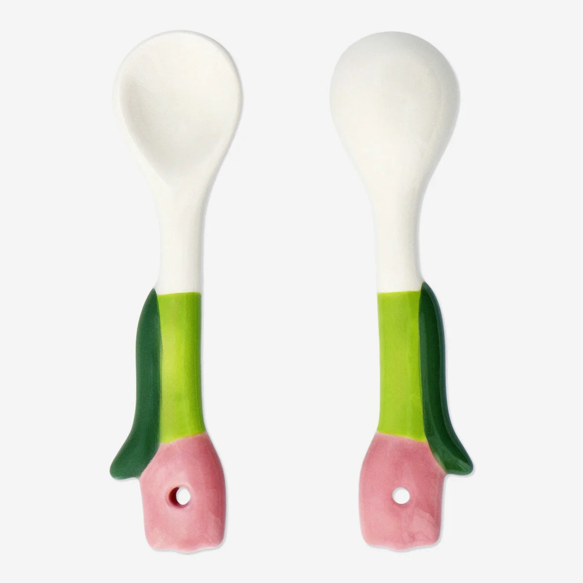 Tulipanformede skeer i keramik - 2 stk