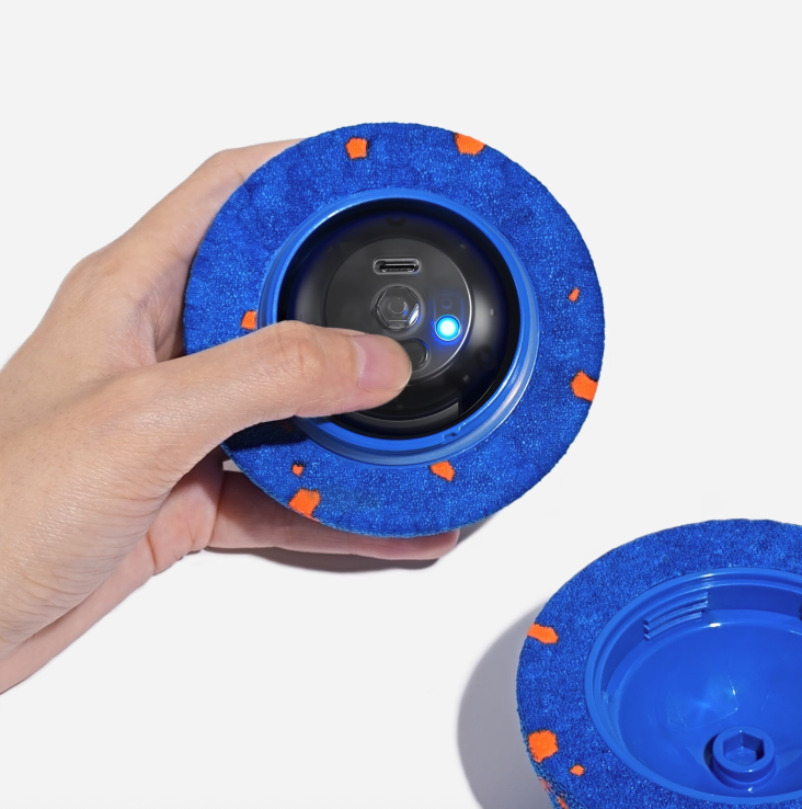 (Ø8cm) Wicked Ball Air Interaktiver Hunde Ball Haustier Spielzeug mit 4 Spiel Modi (01UKWQ0101001) - Blau