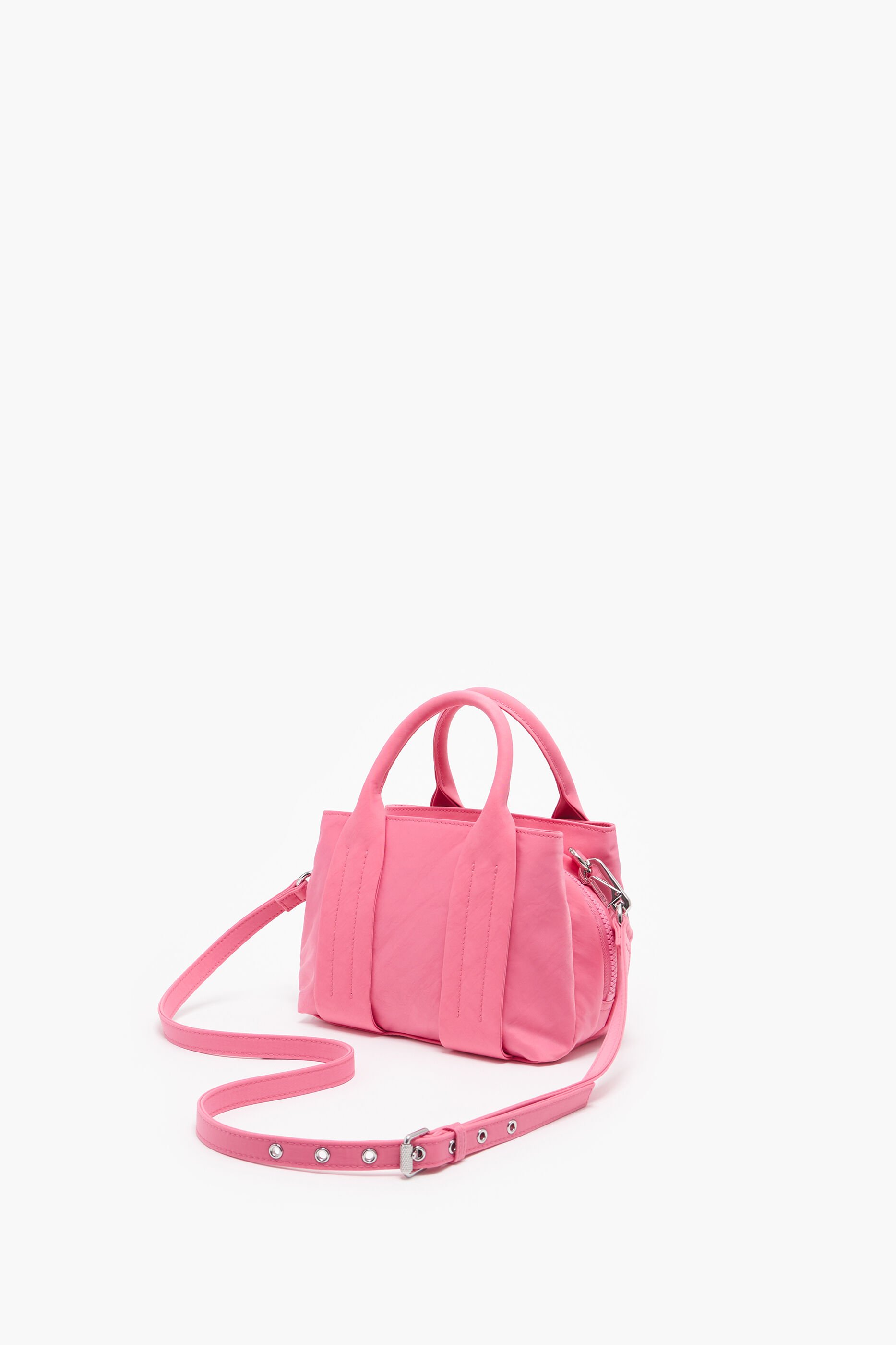 Bolsa de nylon rosa tamanho XS