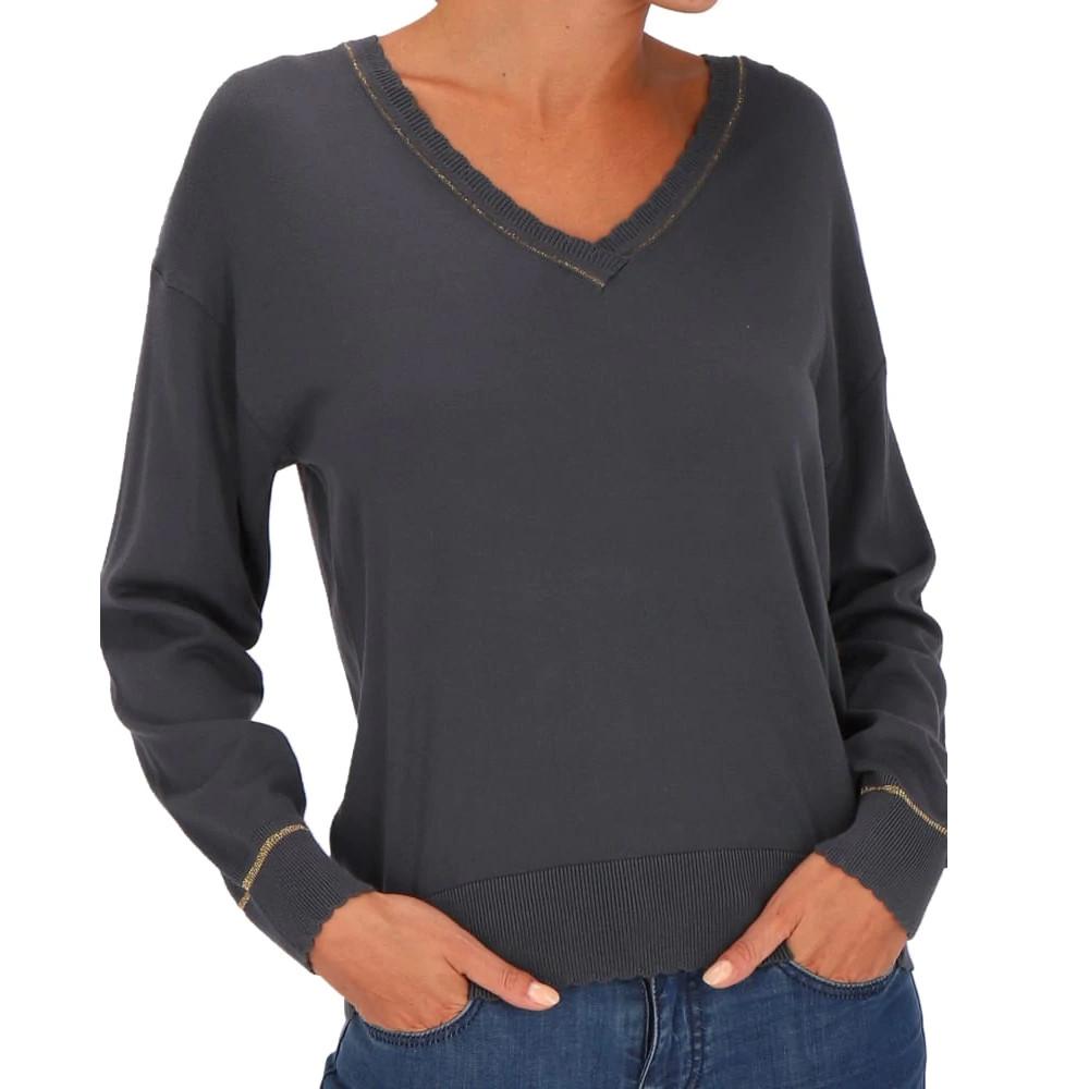 Les Tropéziennes Pull Bleu/Gris Femme Les Tropéziennes Solea