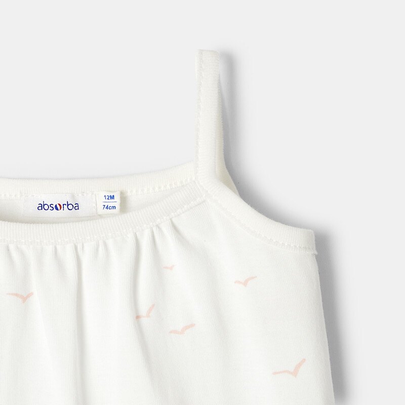 Débardeur en coton bio rose bébé fille Absorba Rose