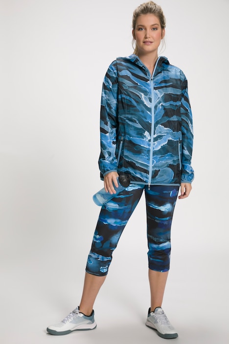 Funktionsjacke, Reisebeutel, Aquarelldruck, wasserdicht