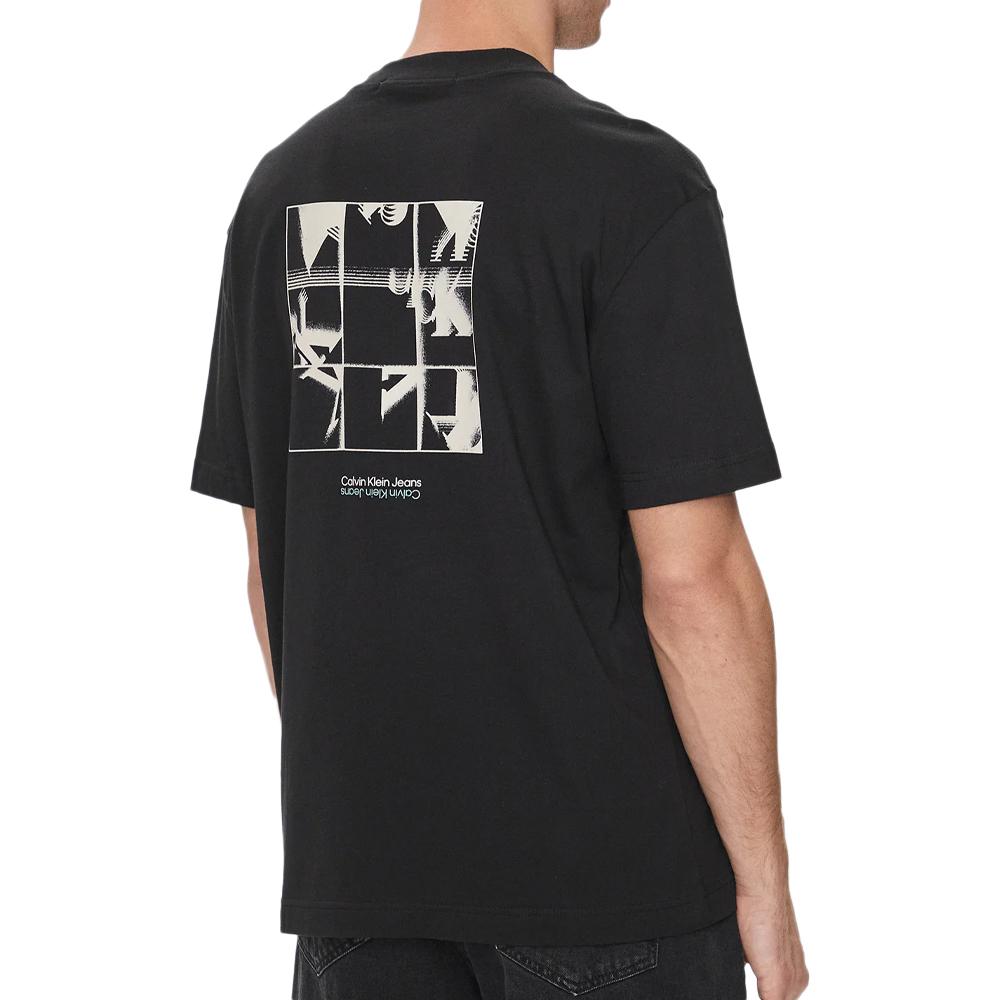 Calvin Klein Jeans T-shirt Noir Homme Calvin Klein Jeans Grid Monogram