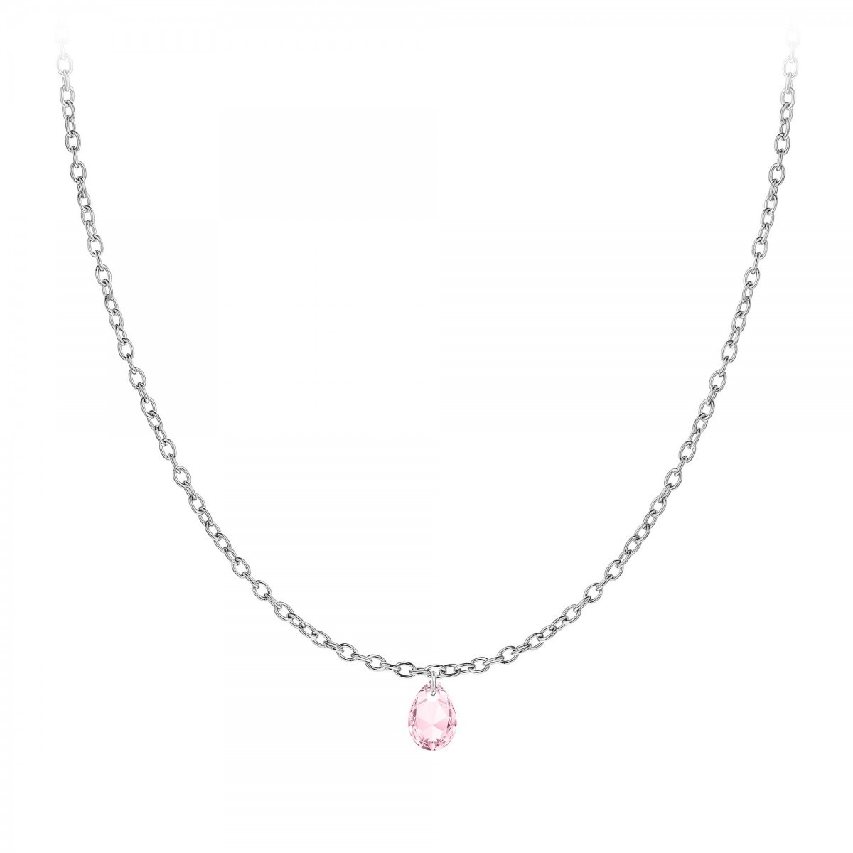 Chaine maille forçat et cristal SC Crystal
