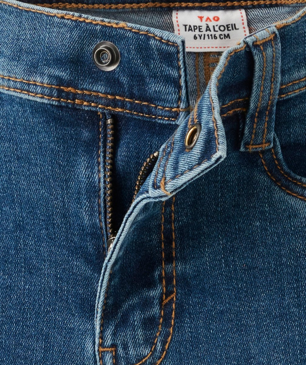 PANTALON GARÇON SUPER SKINNY EN DENIM LOW IMPACT BLEU