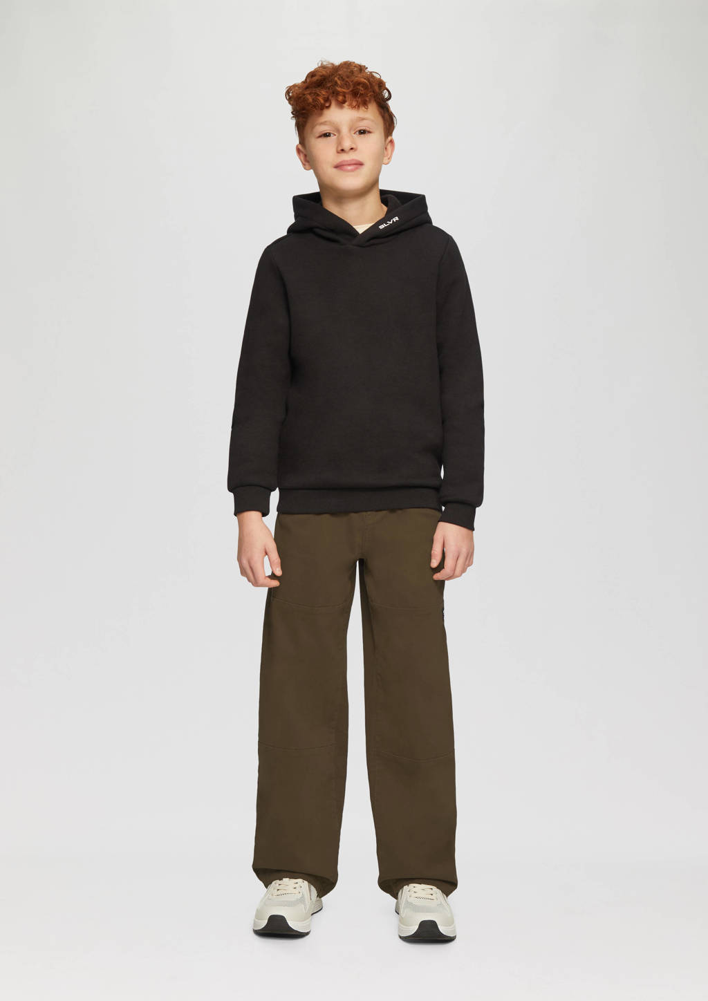 s.Oliver straight casual broek bruin