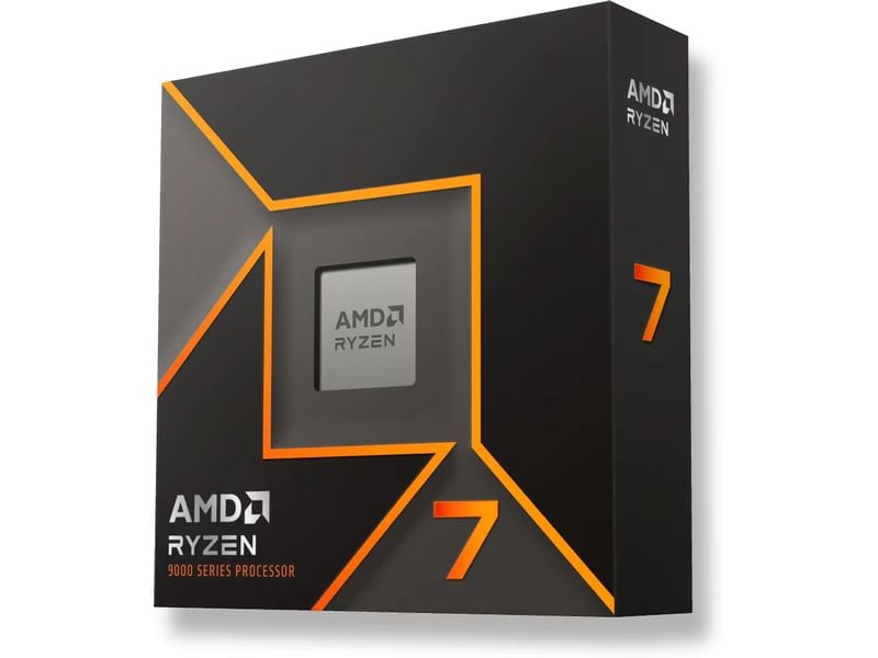 AMD CPU Ryzen 7 9700X 3.8 GHz Gaming-Prozessor mit 8 Kernen, 16 Threads und einer Leistungsaufnahme von 65 W