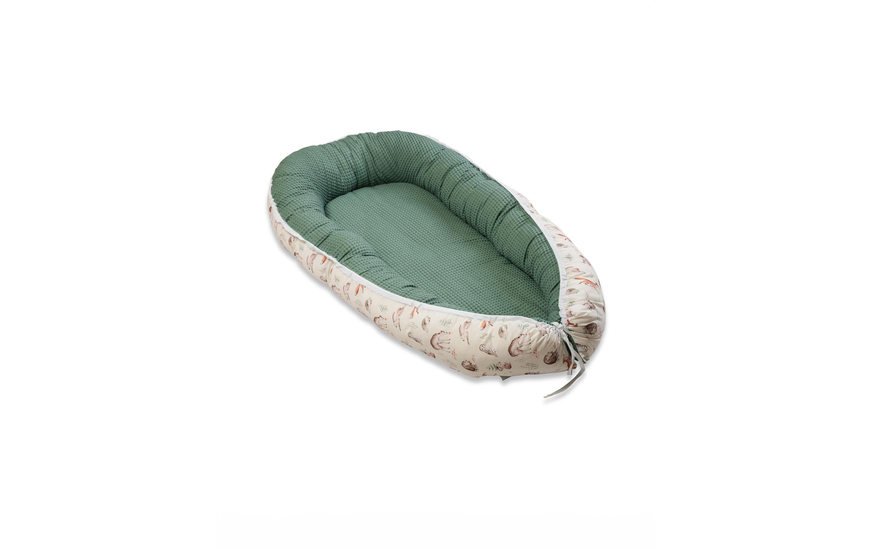 Babynest Cocoon Waldfreunde 55 x 95 cmGemütliches Babynest für Neugeborene, 100% Oekotex, Made in EU