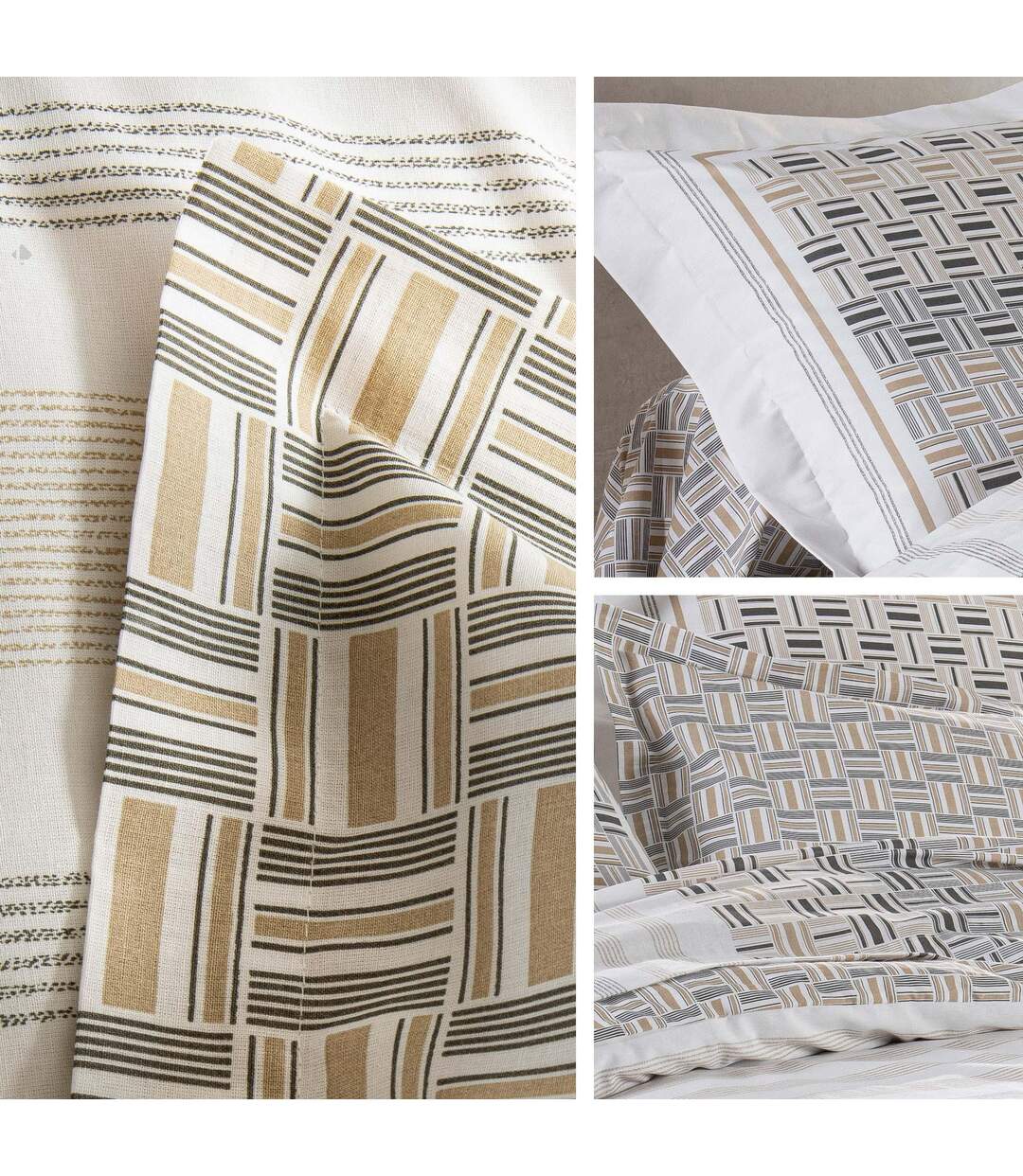 Parure de lit 300x240 cm coton DIEGO Gris
