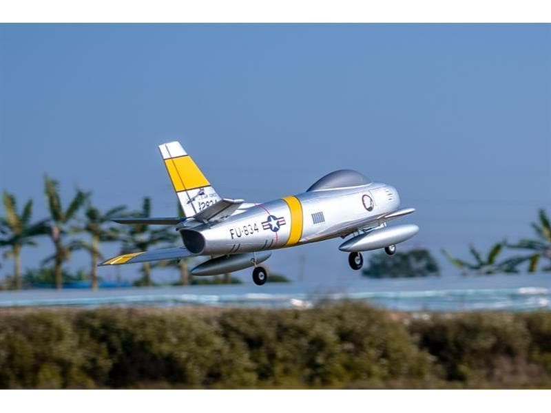Arrows RC Impeller Jet F86 Sabre 64 mm Vector-Stabi PNP Semi-Scale EDF Jet mit 12-Blatt Impeller