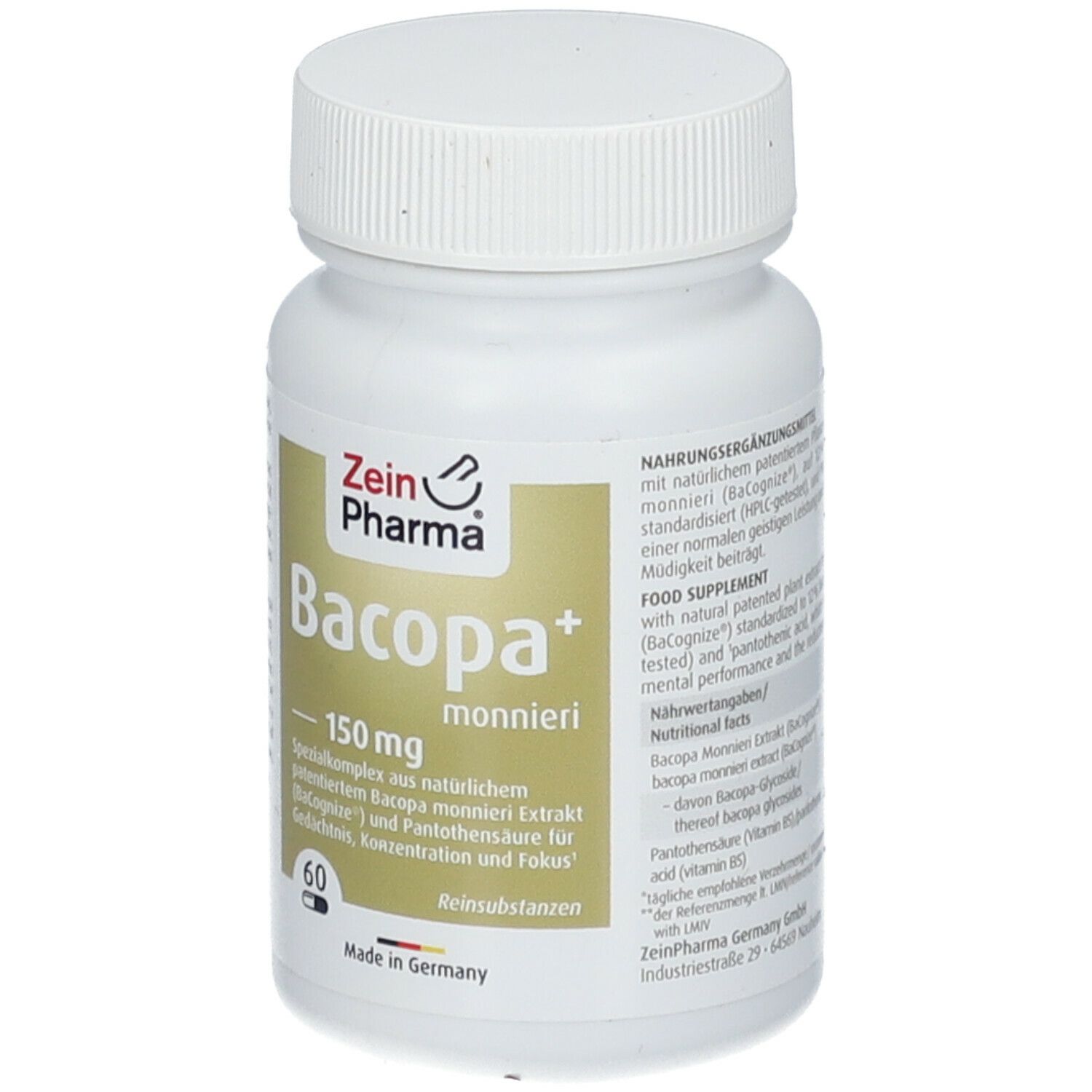 ZeinPharma® Bacopa+ monnieri 150 mg