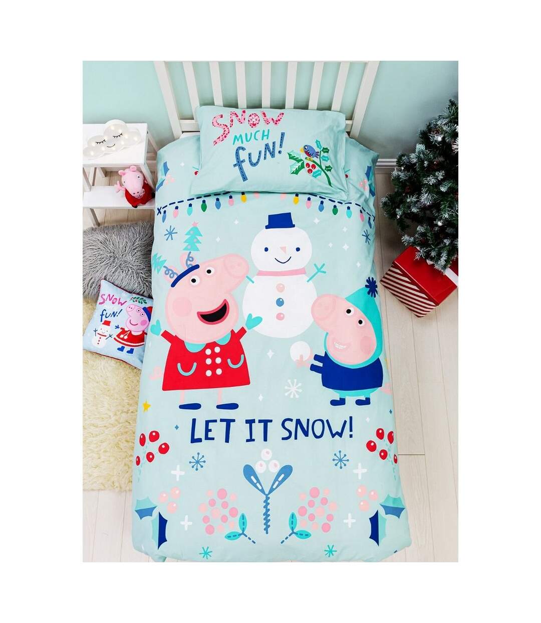 Peppa Pig - Parure de lit (Bleu / Bleu) - UTAG1127
