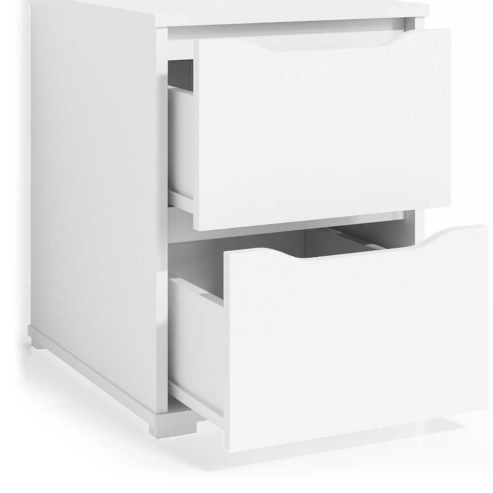 VICCO Nachtschrank RUBEN Nachttisch Weiß Kommode Schlafzimmer Schublade Ablage
