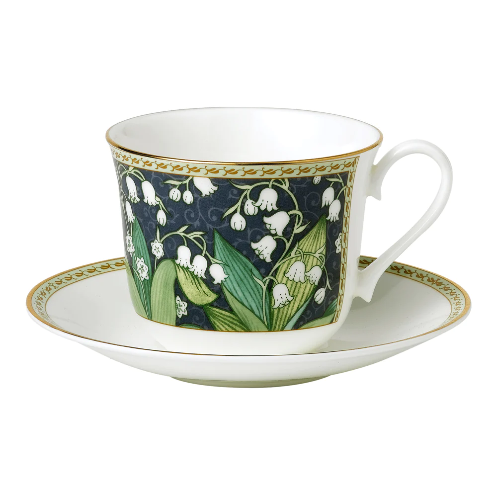 Déjeuner 45 cl et sa sous-tasse Muguet Roy Kirkham