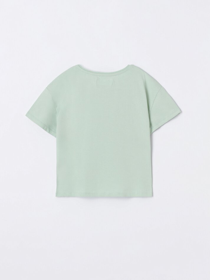 Camiseta com glitter - Verde Maçã