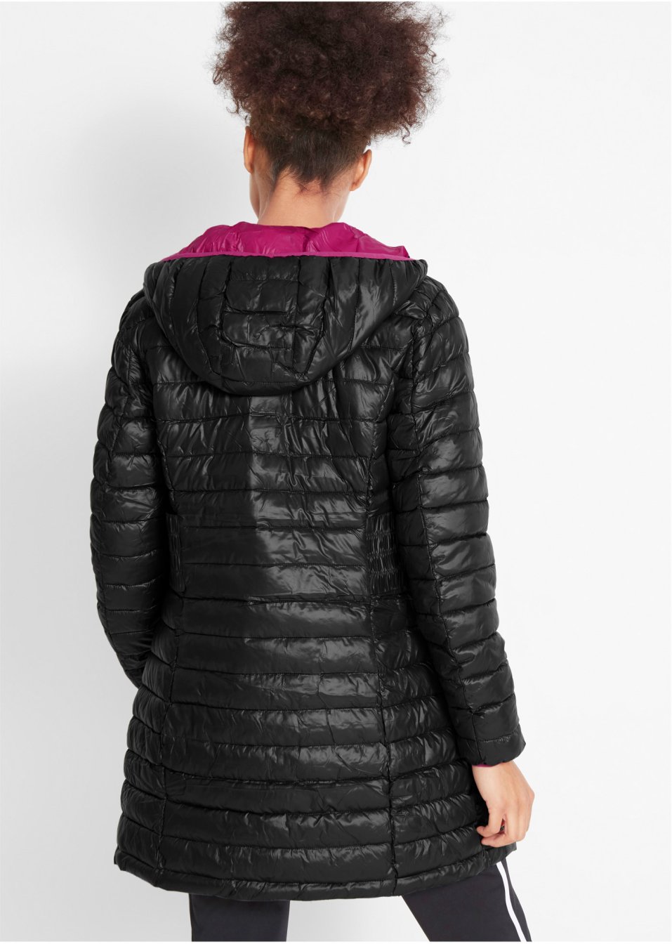Veste longue matelassée ultra-légère et son pochon