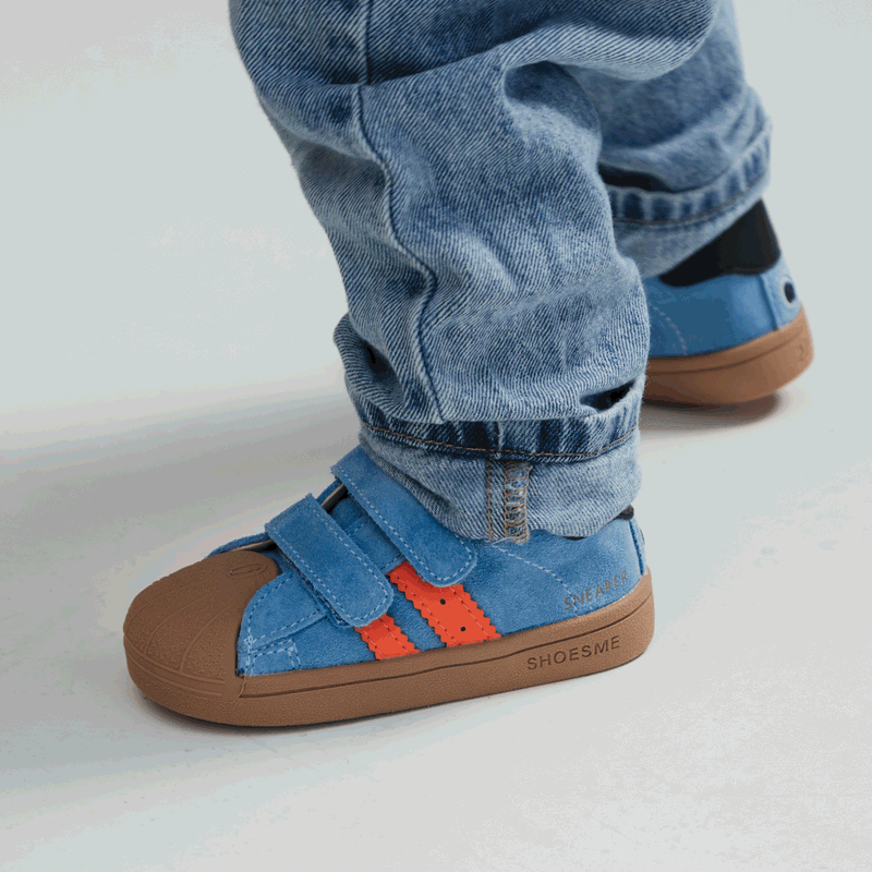 Shoesme blauw sneakertje Microfiber leer, Suède | Jongens schoenen