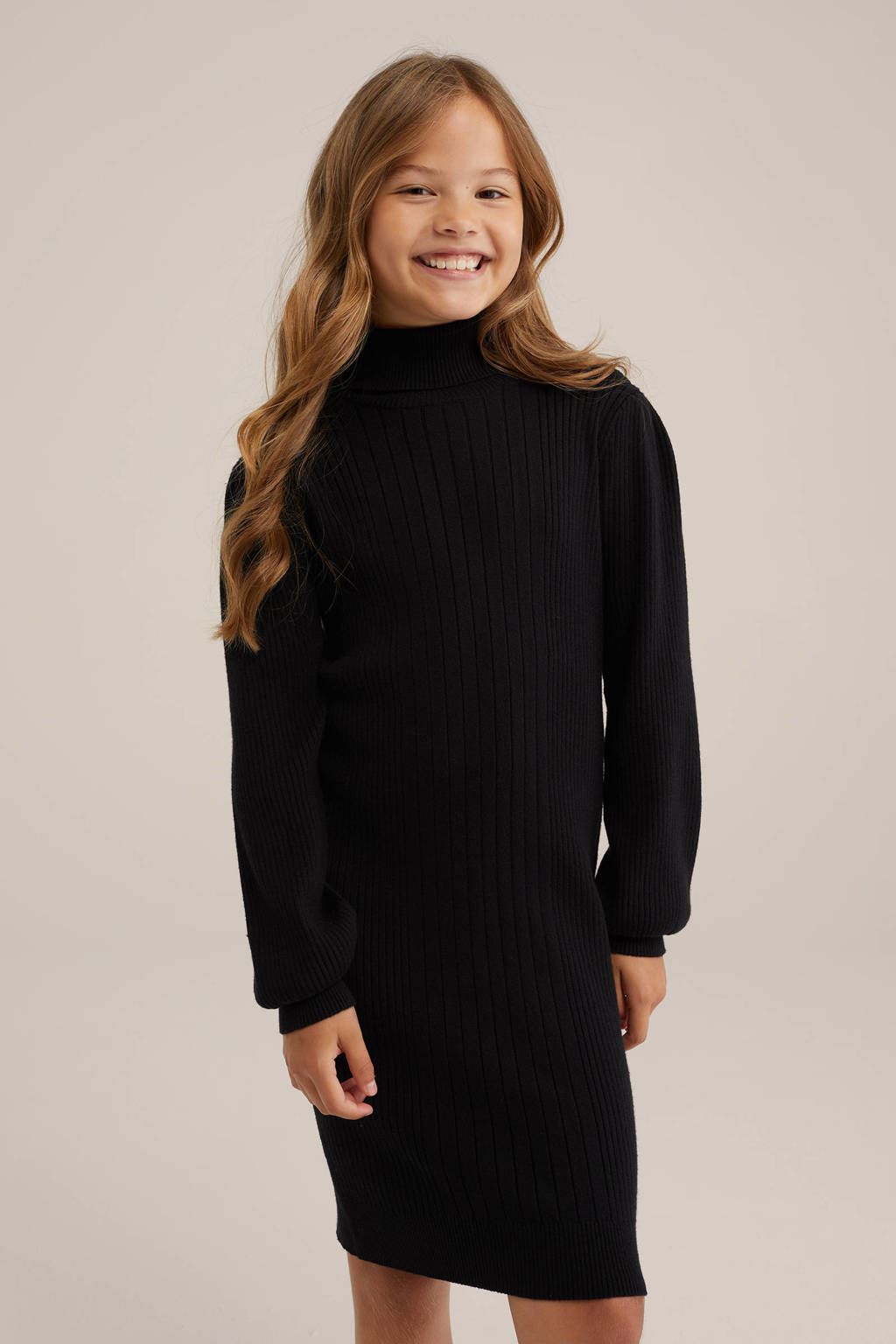 WE Fashion bodycon jurk zwart