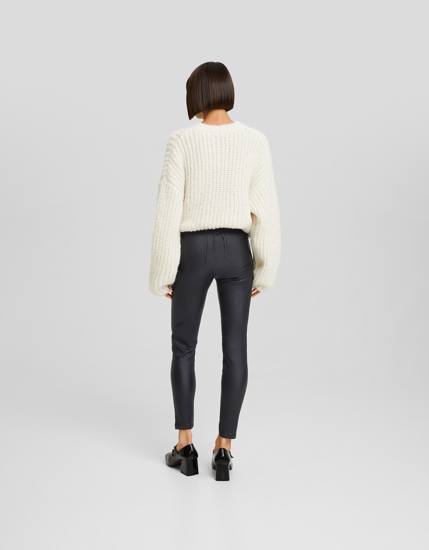 calças skinny revestidas