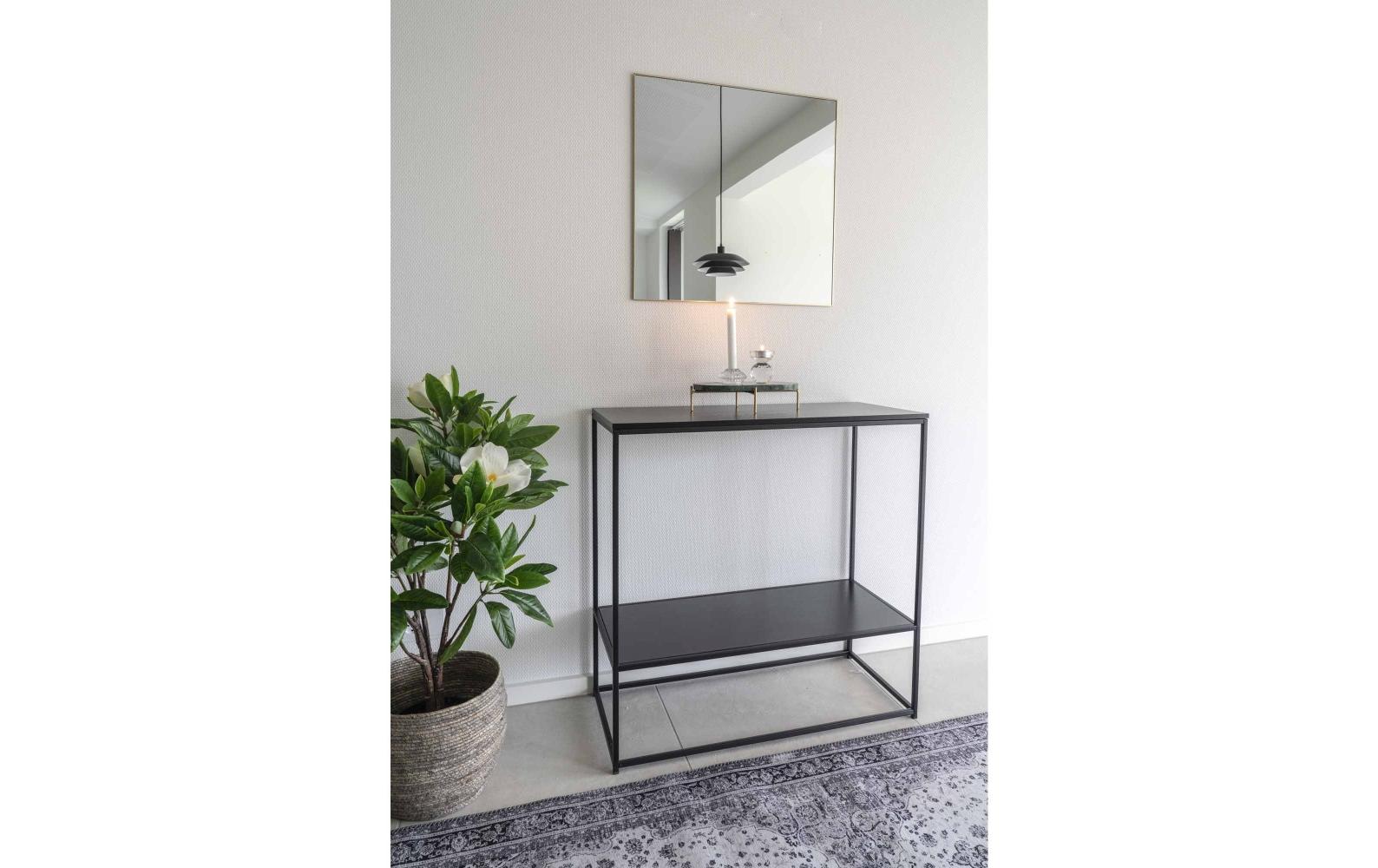 Spiegel Jersey 60 x 60 cm, MessingWandspiegel aus Edelstahl