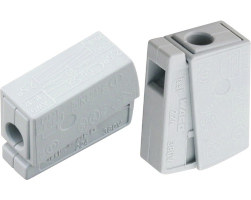 Wago 224-101 Verlichtingsklem 0,5-2,5mm² 100 stuks grijs standaarduitvoering