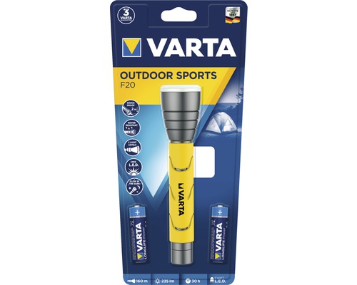 Varta LED zaklamp Outdoor Sports geel/aluminium