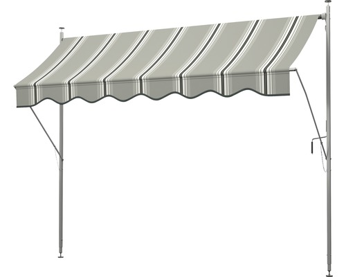 SOLUNA Concept klemzonnescherm (balkonzonnescherm) B: 200 cm Design A131 Frame E6EV1 Zilver geëloxeerd Aandrijving links/rechts incl. slinger