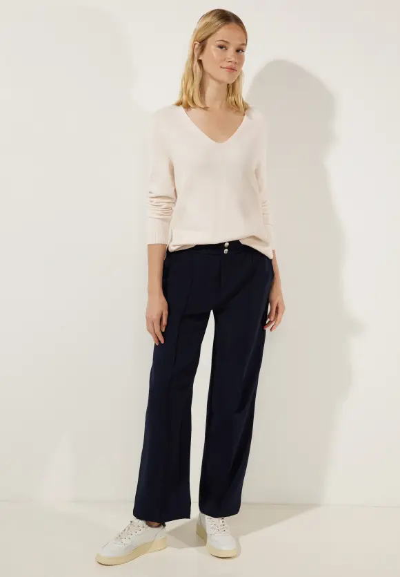 Pullover mit V-Ausschnitt - cream white melange
