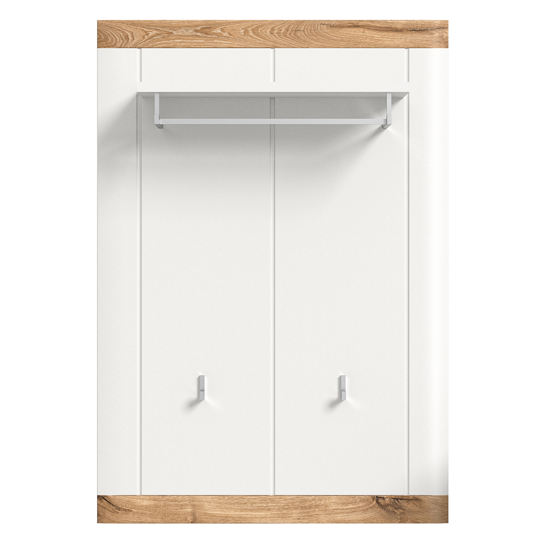 Garderobenpaneel LAREDO - weiß - Nox Oak - 80 cm breit