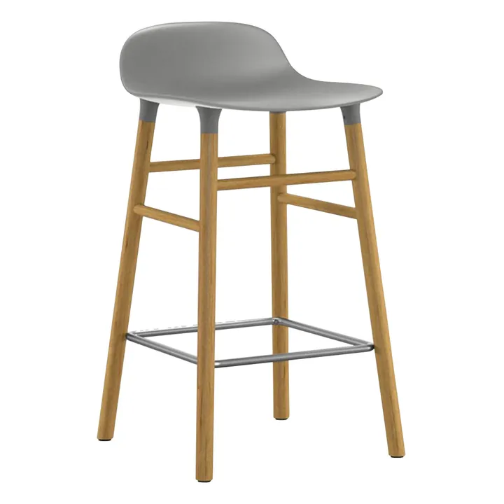 Normann Copenhagen Tabouret Form en chêne | Gris