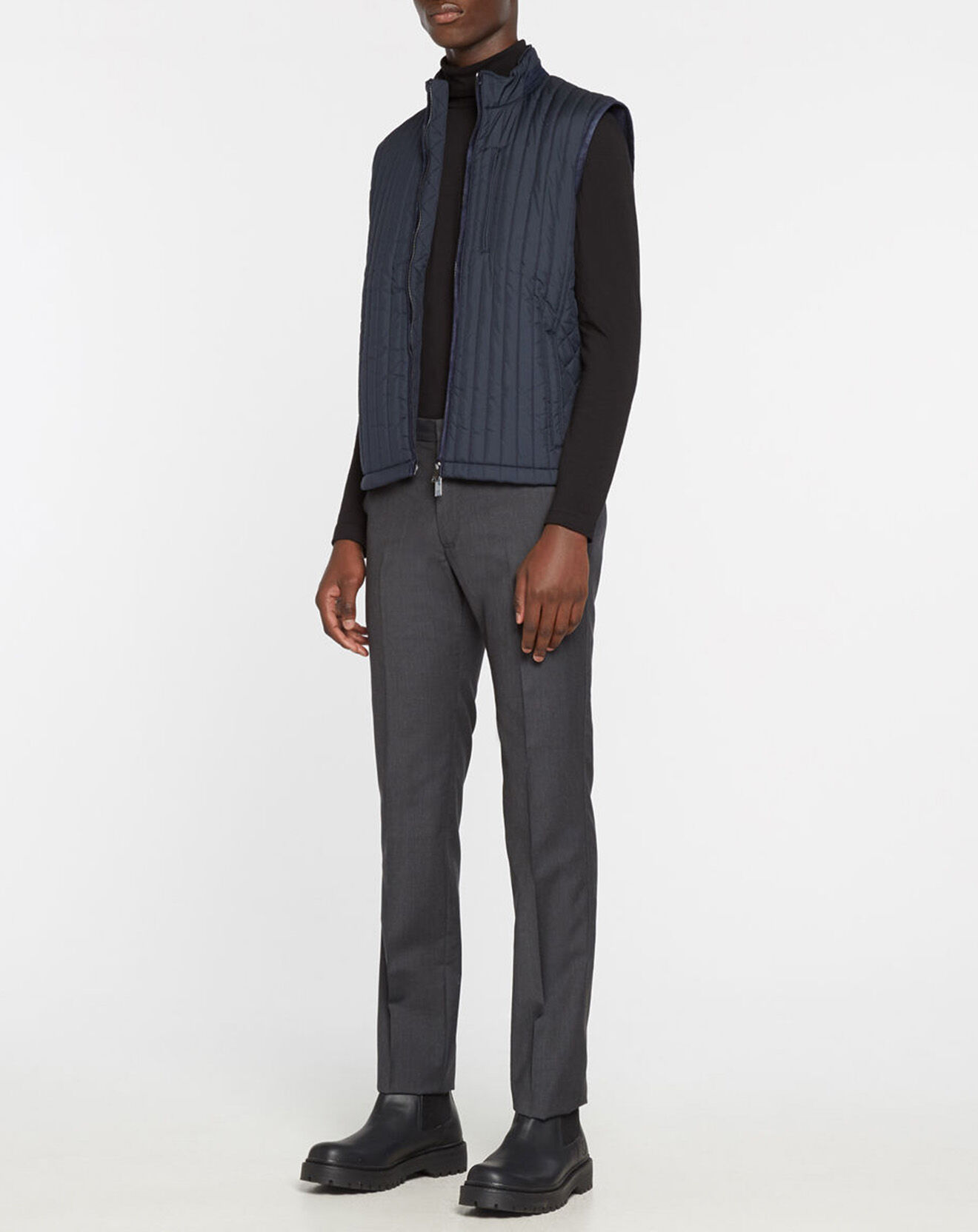 Hackett London Blouson sans manches dos maille bleu