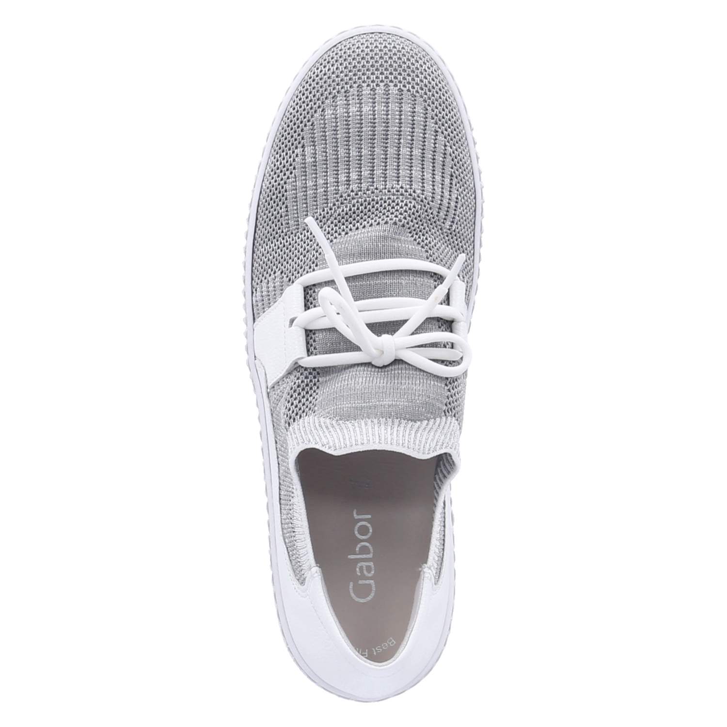 Gabor Slipper - grau/weiss/silber