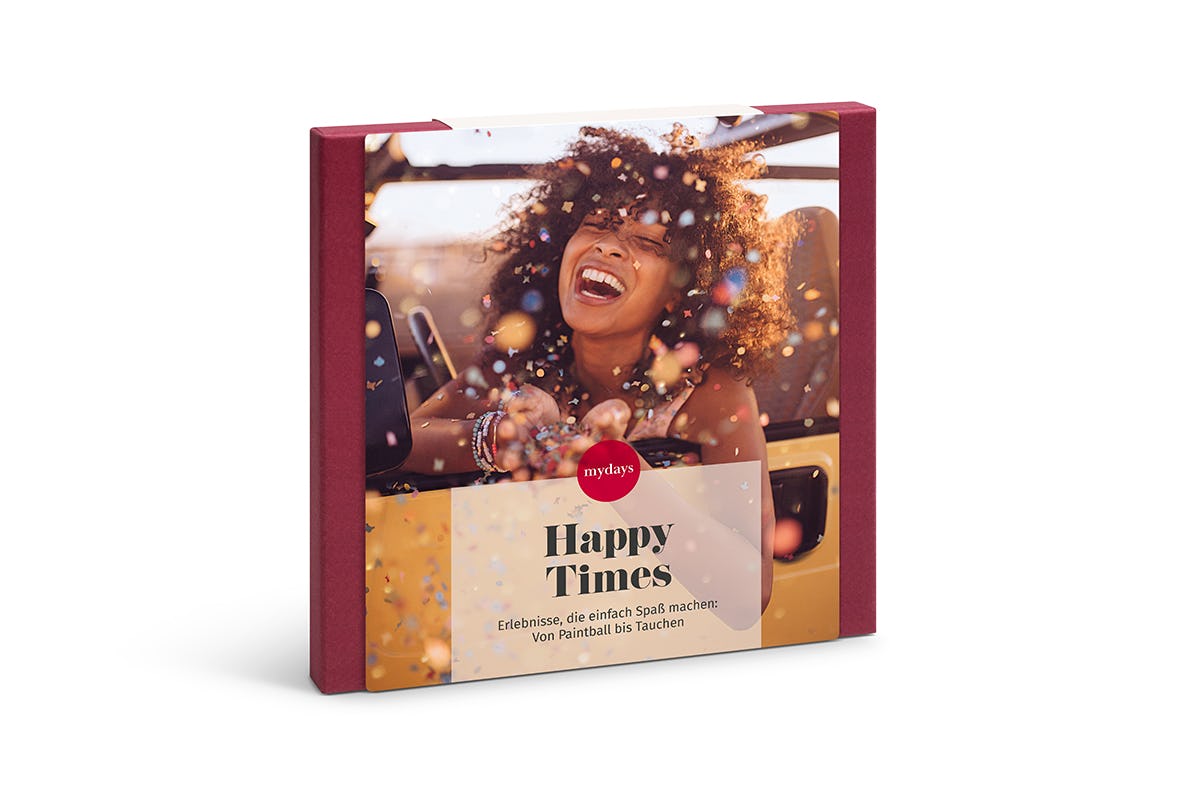 Totaler Erlebnismix mit der Geschenkbox Happy Times