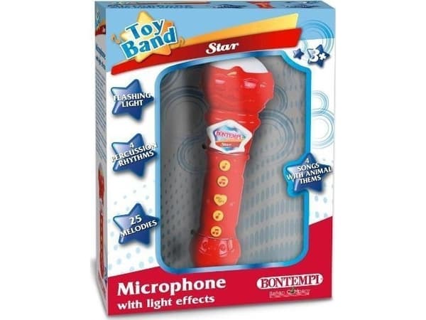 Bontempi Voice Sing-along Microphone, Mikrofon til lek og moro, 3 år, AAA, Flerfarget