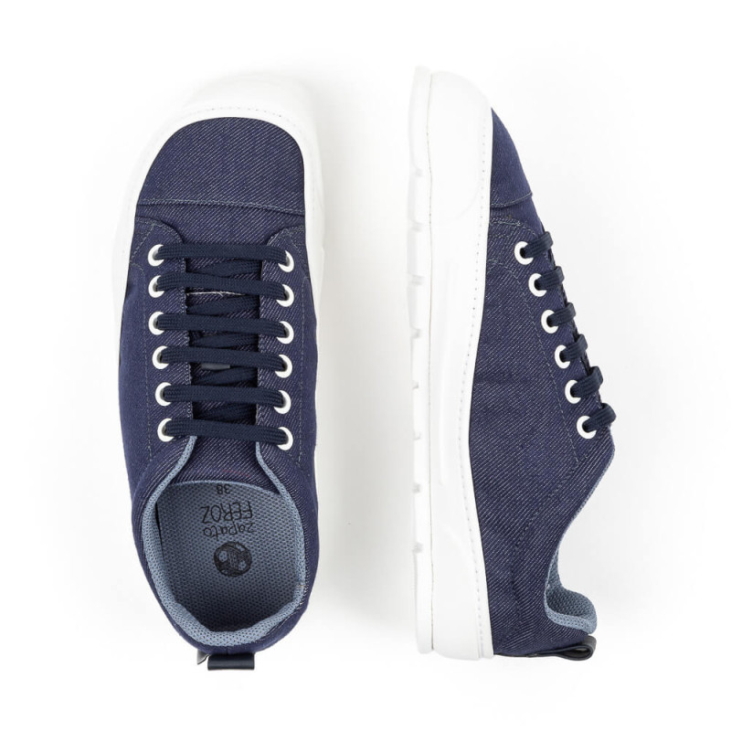 Zapato feroz Zapato Feroz Adulte Paterna Toile Marine