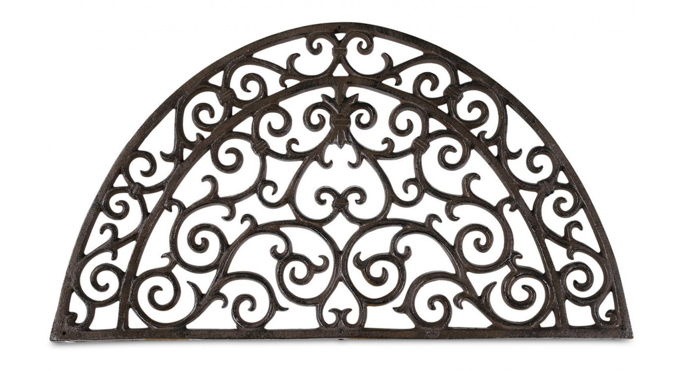 Paillasson demi-lune fonte marron 66x37.5x2cm