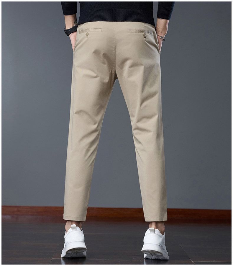 Andrei - Mid Rise Plain Crop Slim Fit Broek