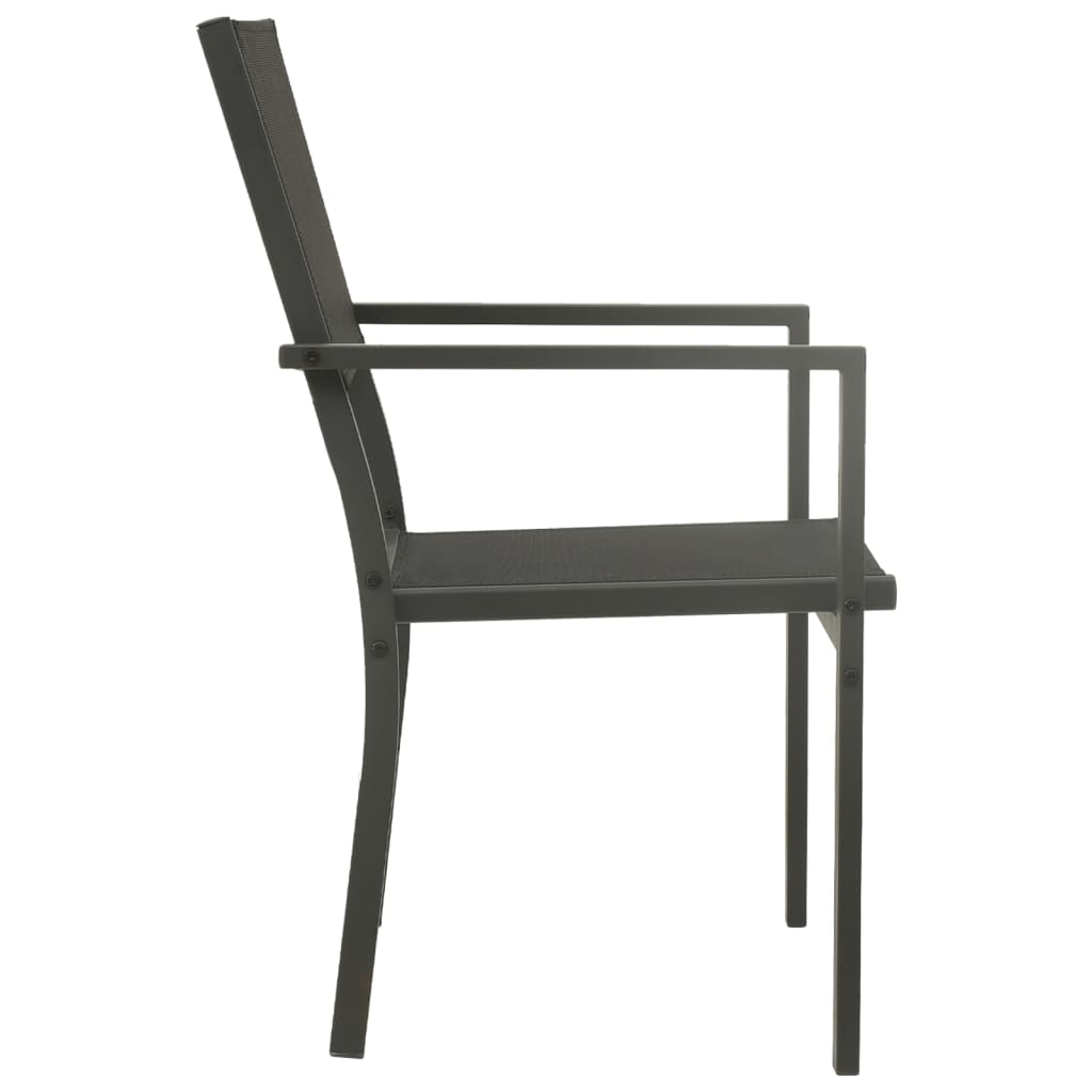 Mobilier de salle à manger d'extérieur 7 pièces acier