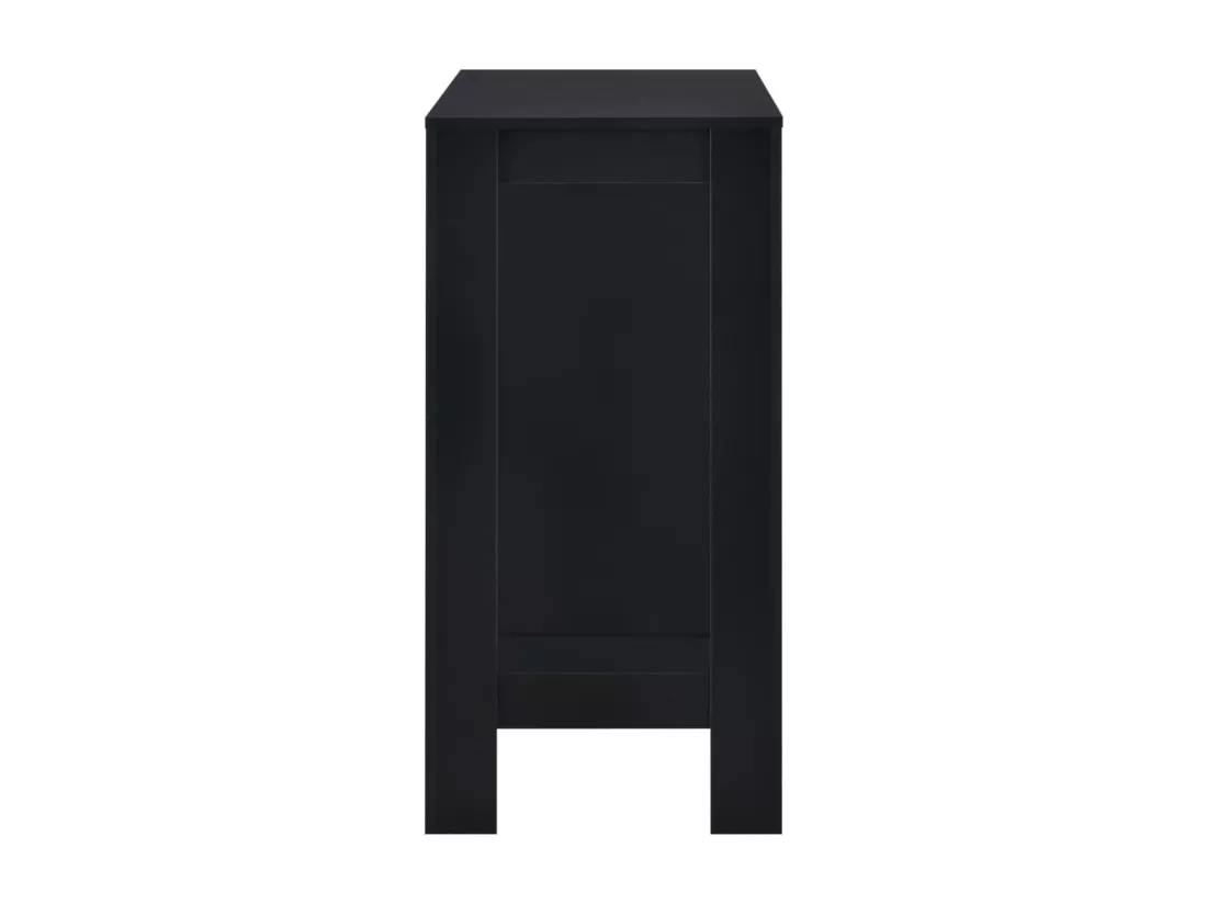 Table de bar avec étagère Noir 110x50x103 cm