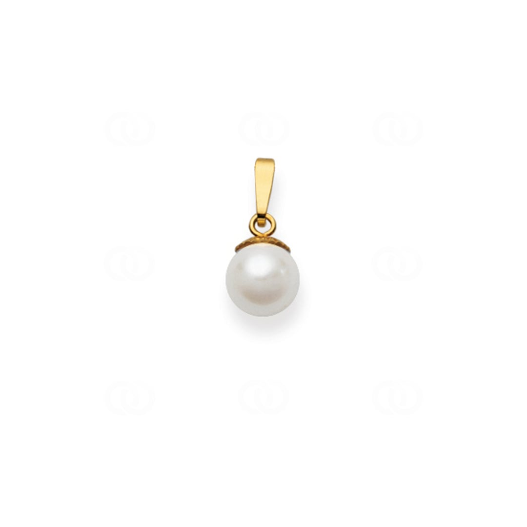 Anhänger 750/18 K Gelbgold mit Akoya-Kulturperle Ø 7.0mm