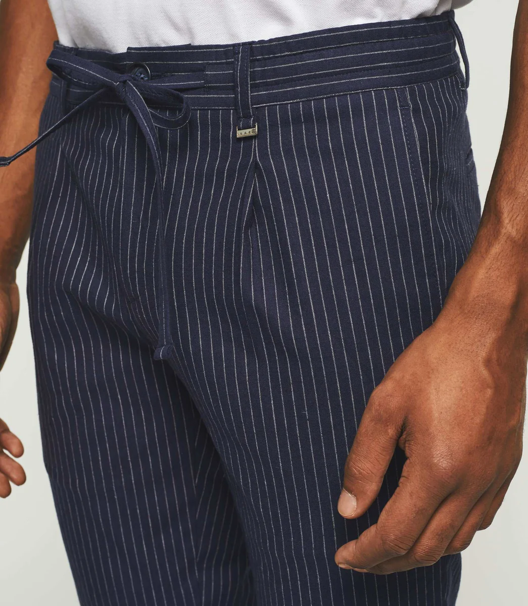 Pantalon à rayures marine 