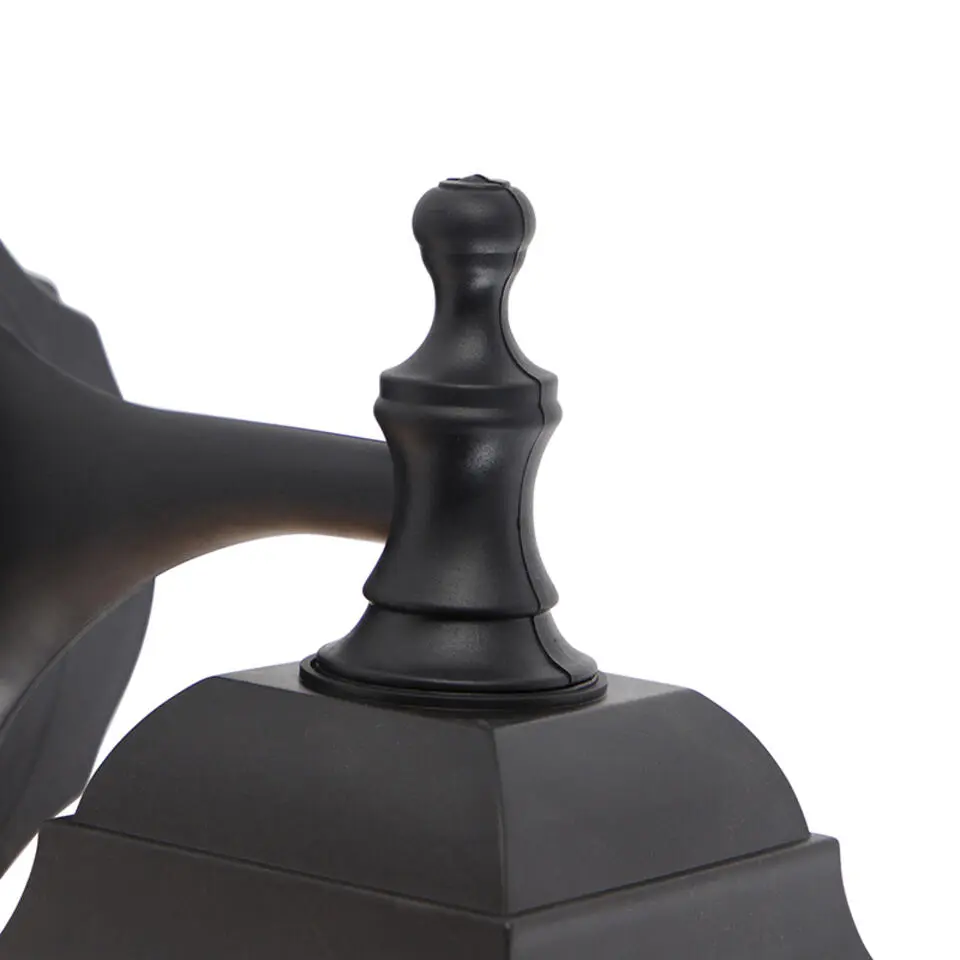 Qazqa wandlampen buiten capital zwart e27